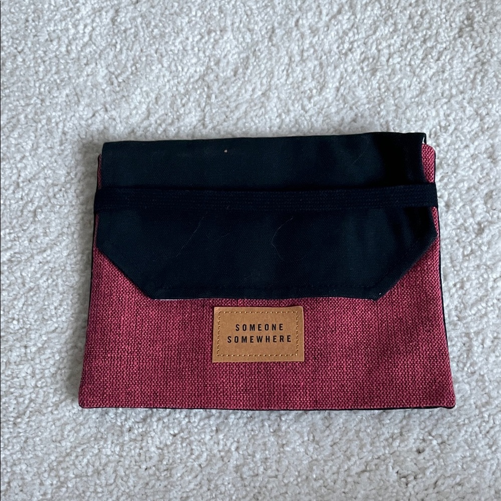 Delta Pink and Black Artisan Travel Pouch